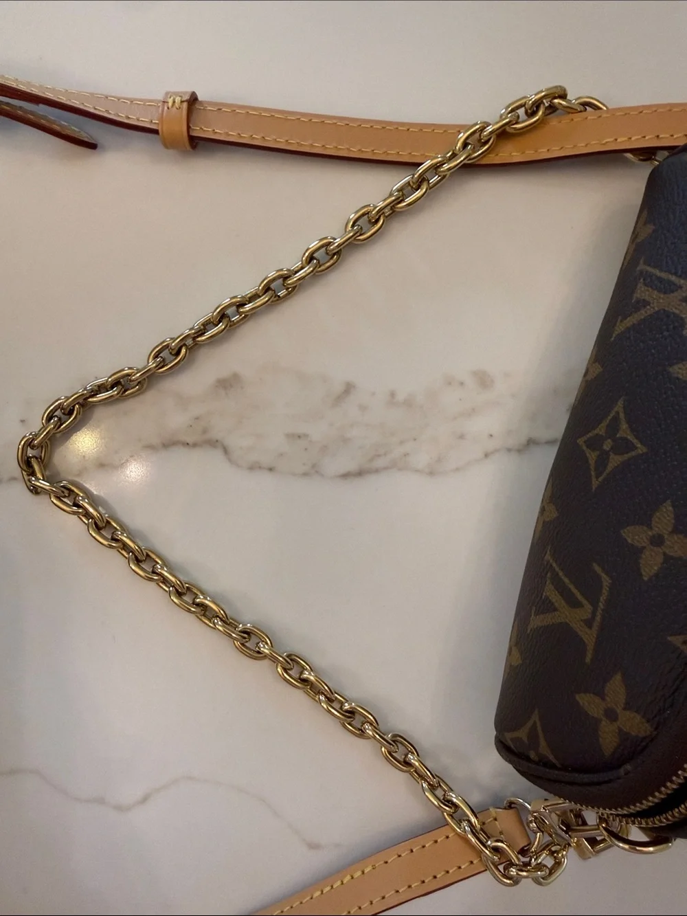 Louis Vuitton Monogram Canvas Brown Crossbody Bag Mini Bumbag
